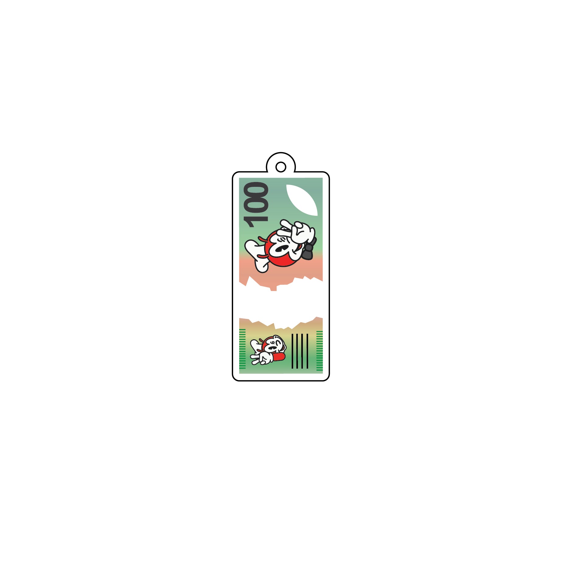 One Hundred Dollar Jolly Keychain