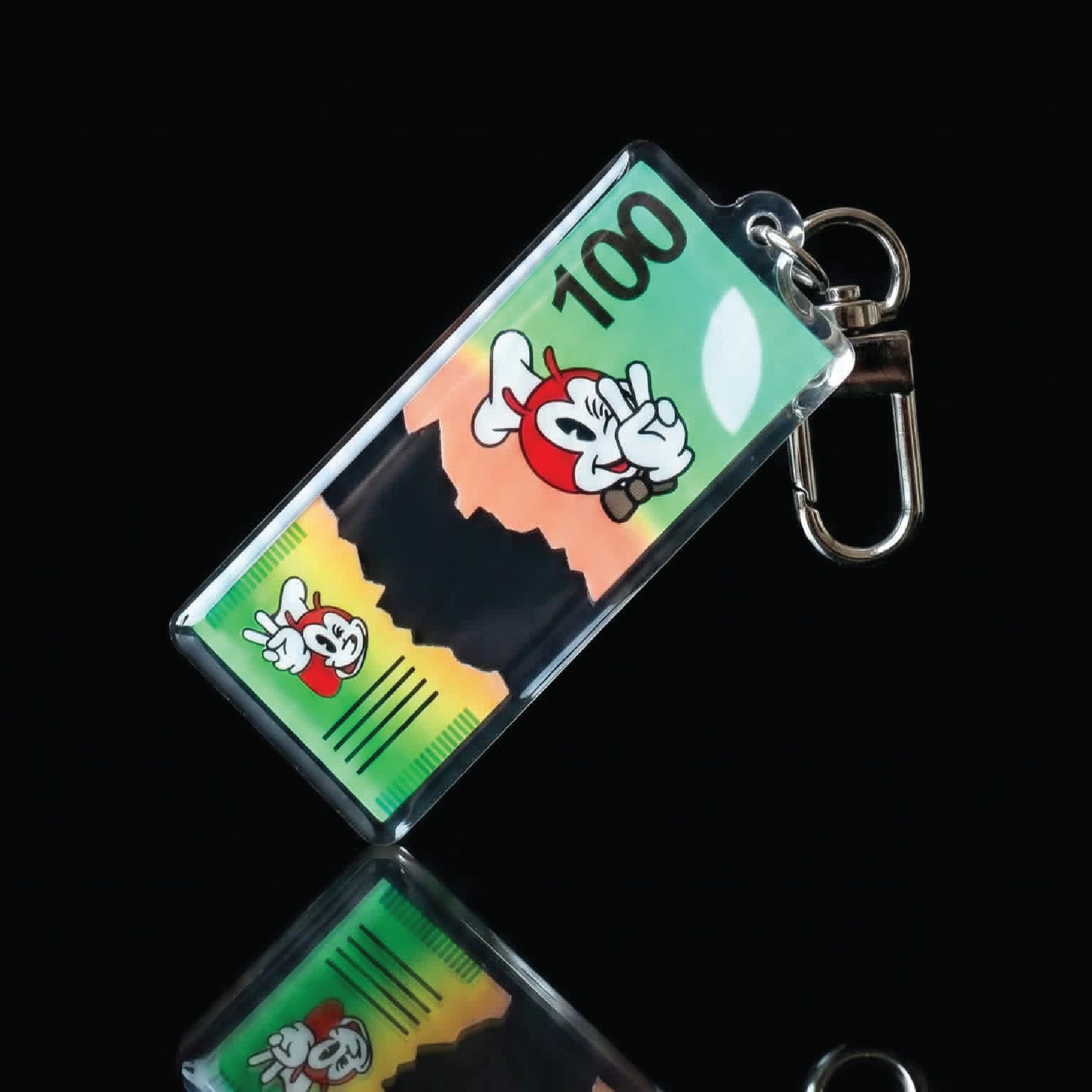 One Hundred Dollar Jolly Keychain